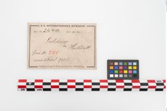 Etikett zu Bronzescheibenfibel (NHMW-PRAE-024410)
